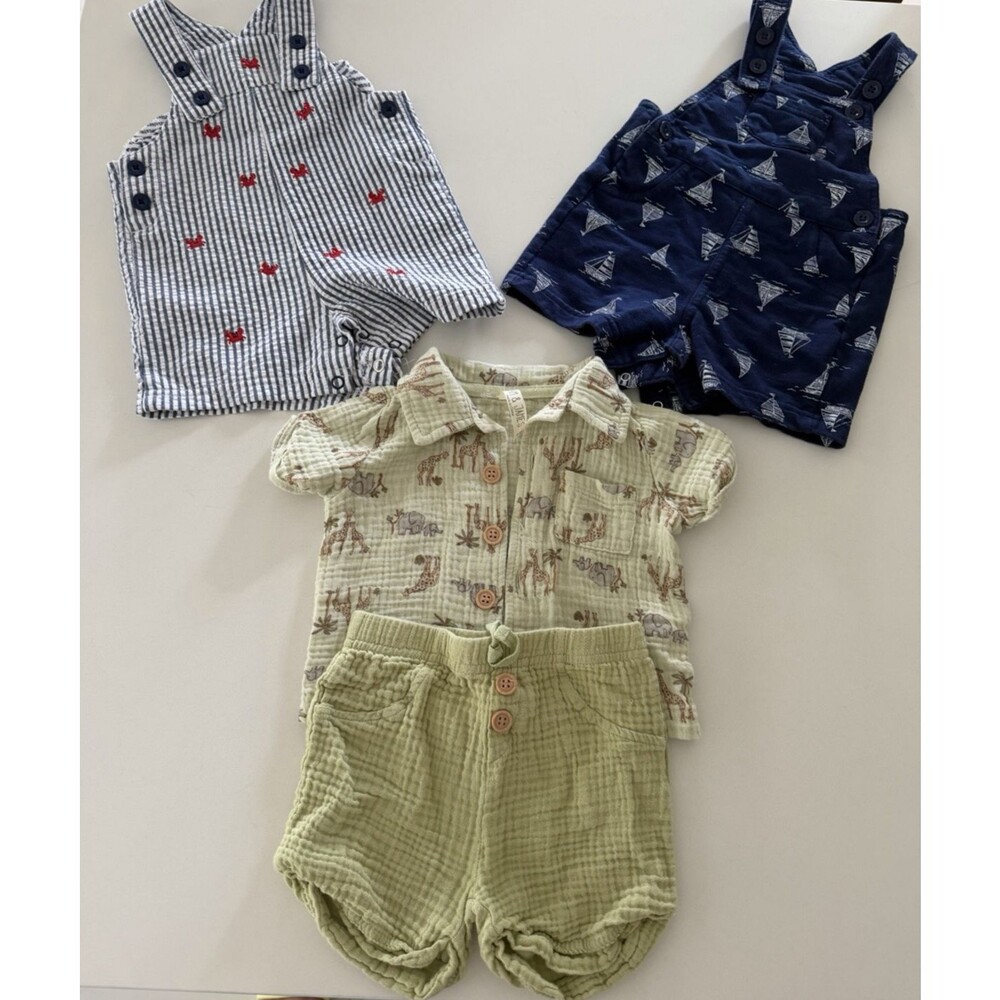 baby boy clothes bundle romper set shorts top summer holidays beach outfits 6-9M